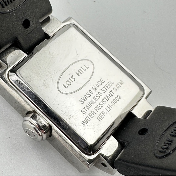 Lois Hill Sterling Silver Dial Quartz Ladies 25mm Tank Style Watch - Picture 4 of 8